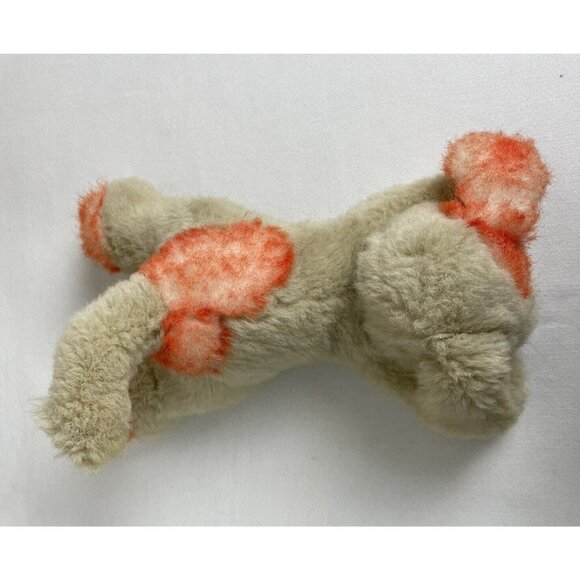 Vintage Tan Orange Plush Puppy Dog Stuffed Animal Laying Down - Picture 5 of 11